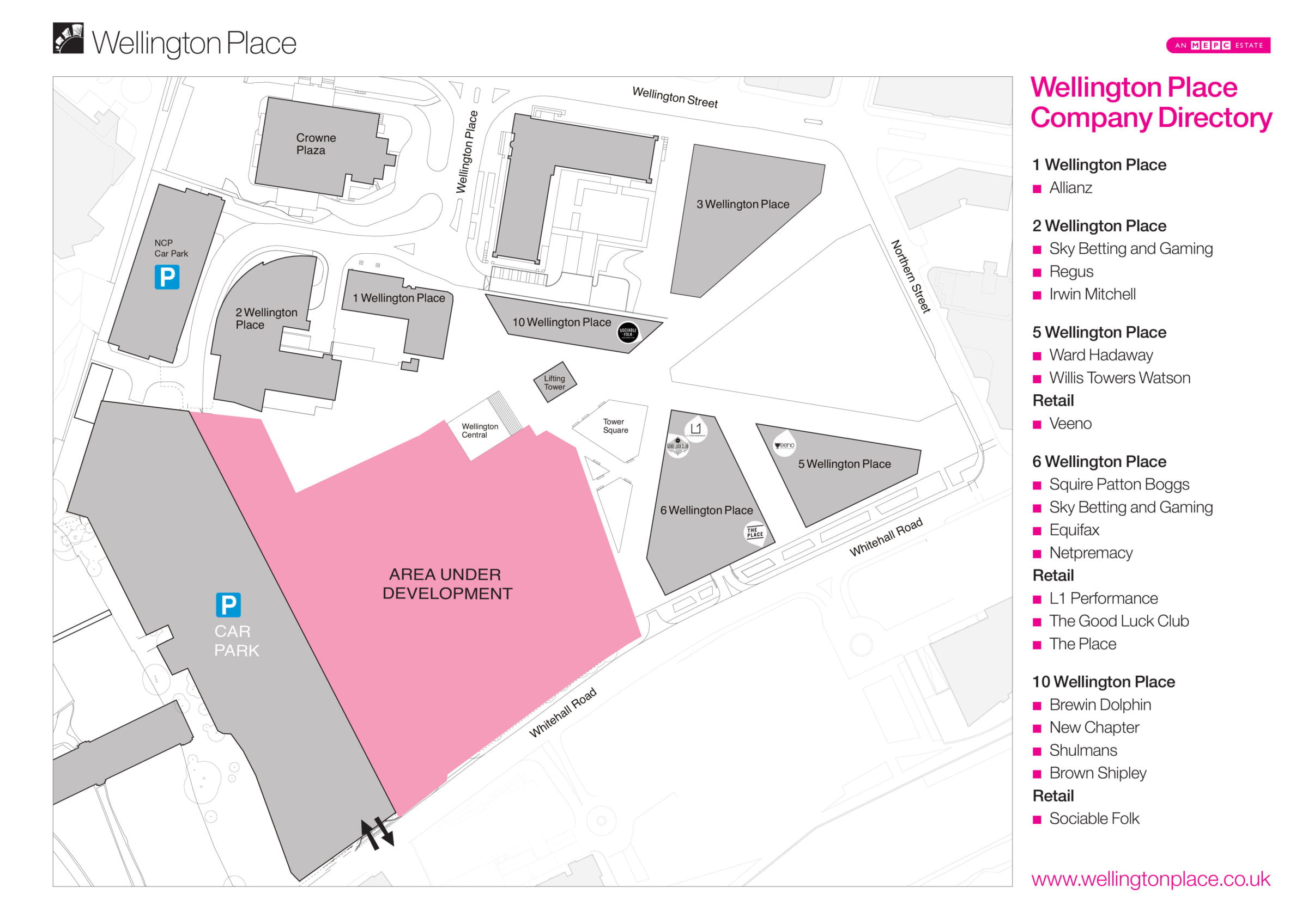 Wellington Place map Wellington Place