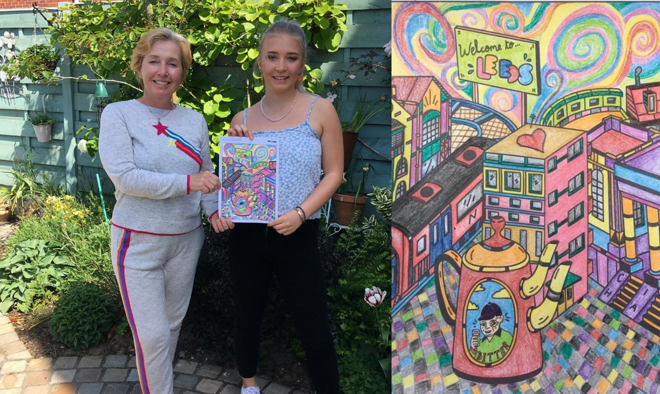 Louisa Wirtz with her winning design.