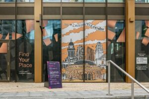 Artist window art installation